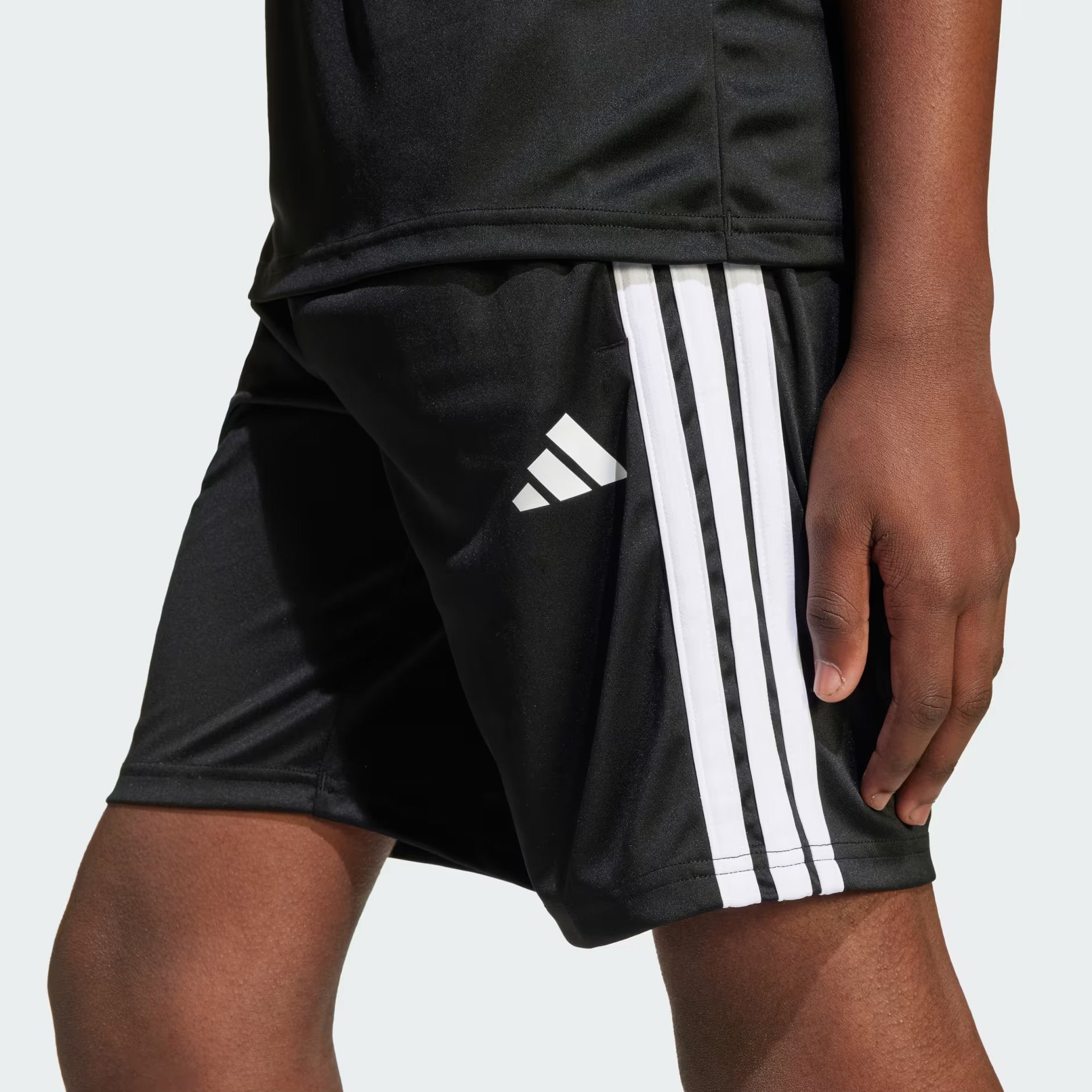 Boys Black Striped Sports Set Relaxed Fit