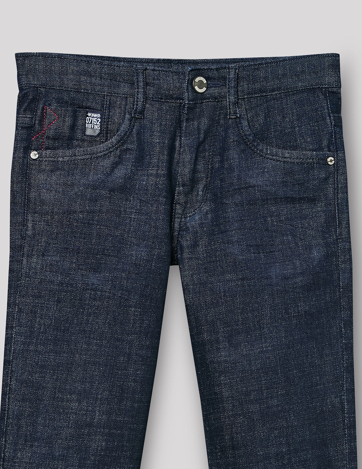 Boys Raw Cotton Stretch Straight Fit Jeans
