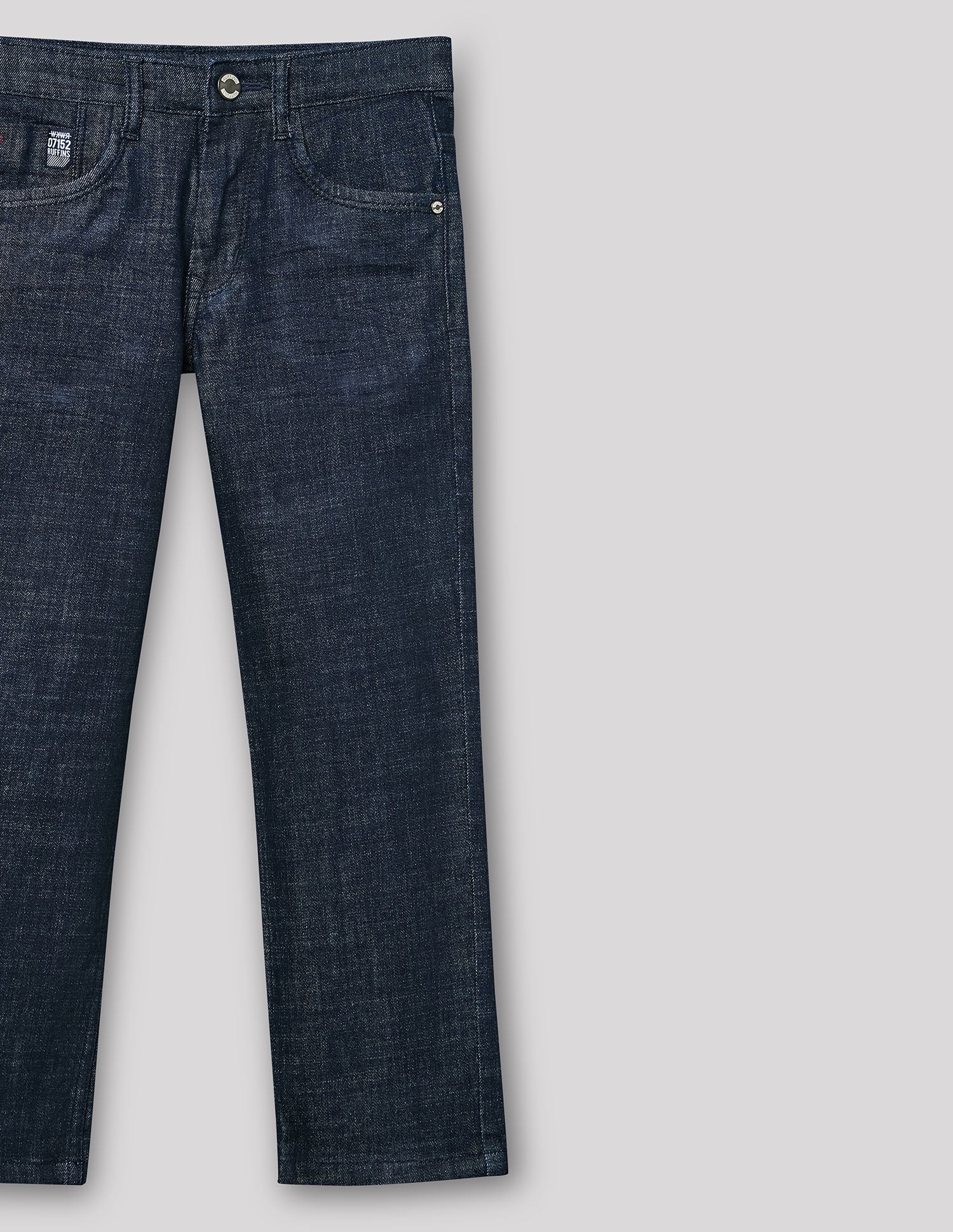 Boys Raw Cotton Stretch Straight Fit Jeans