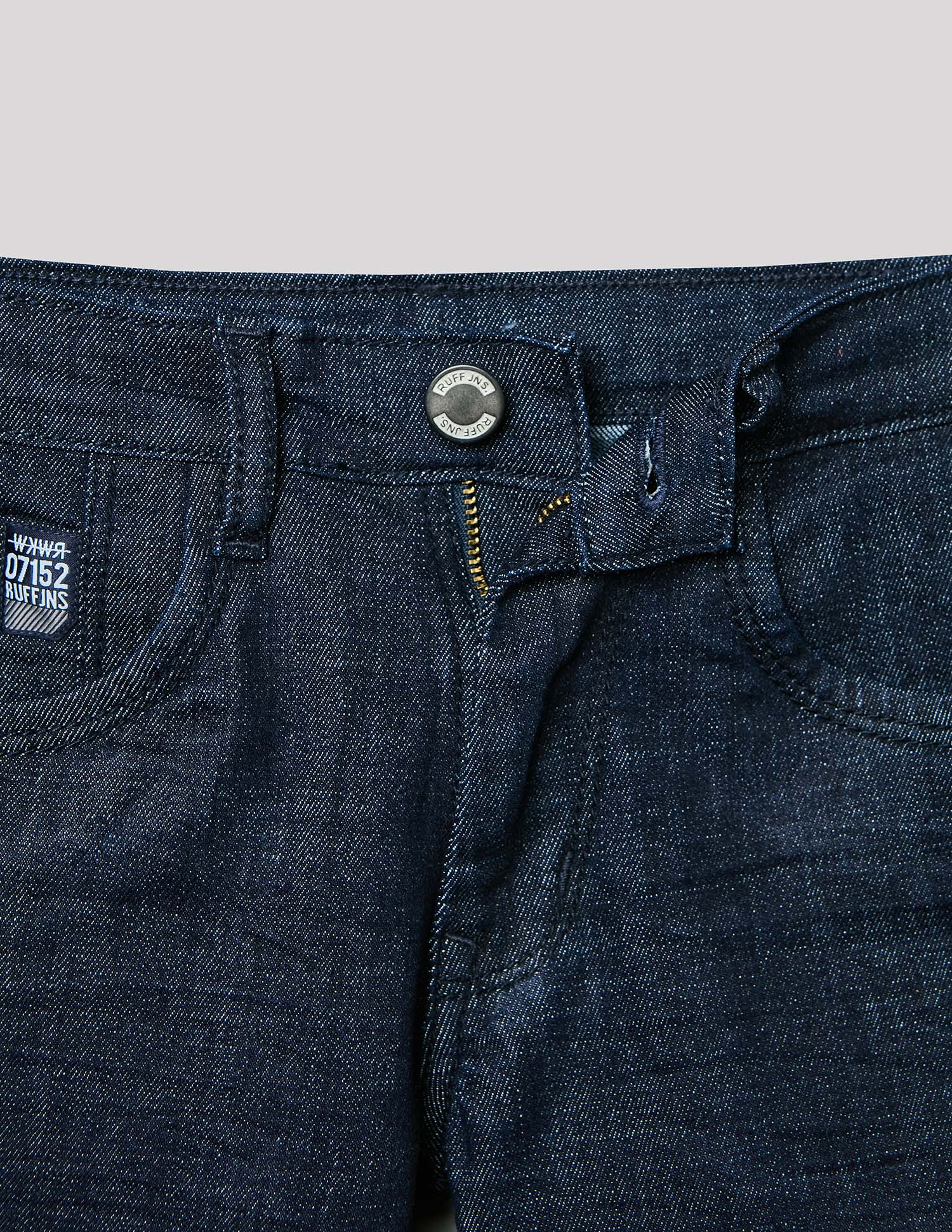 Boys Raw Cotton Stretch Straight Fit Jeans