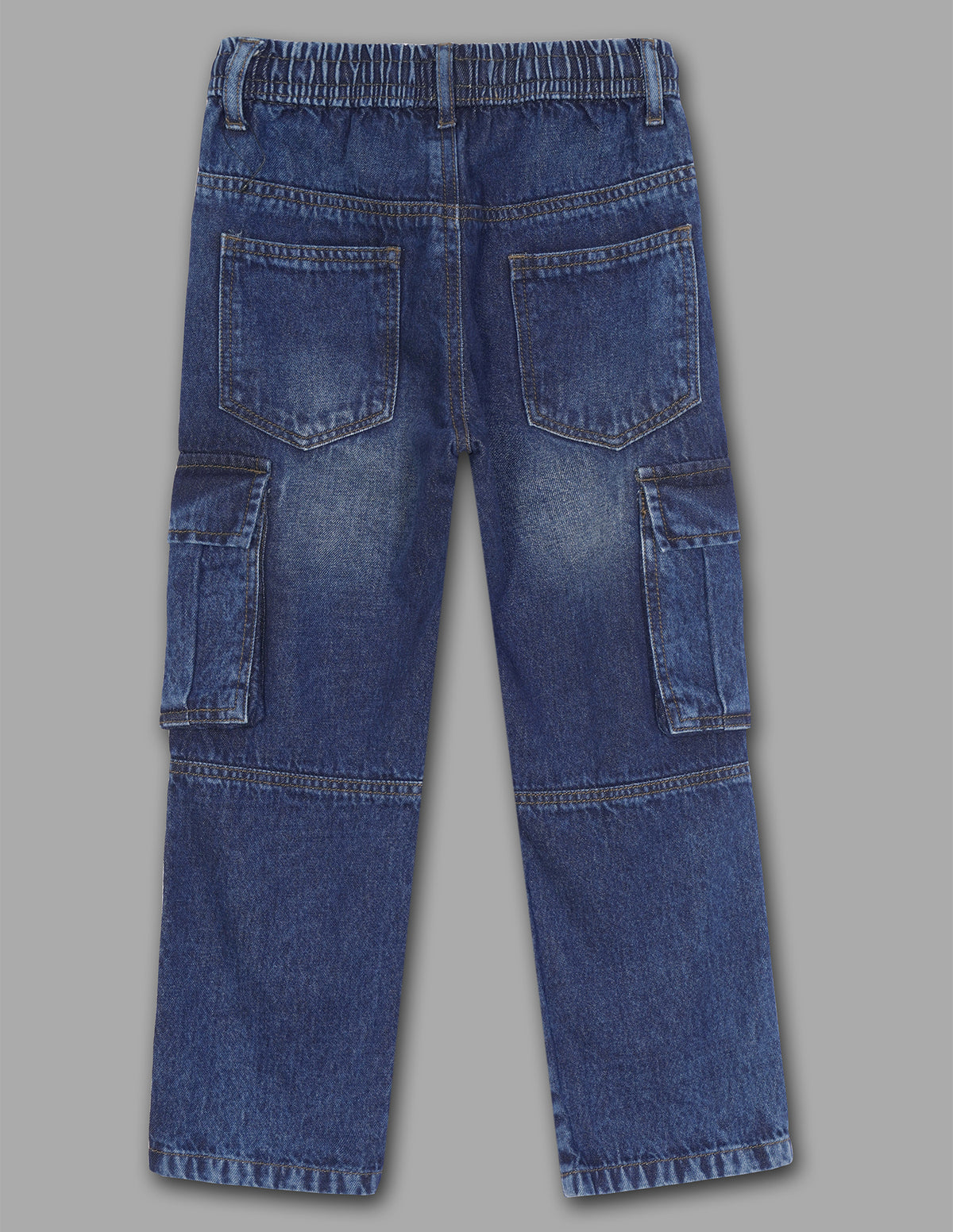 Boys Mud Brown 100% Cotton Baggy Fit Jeans
