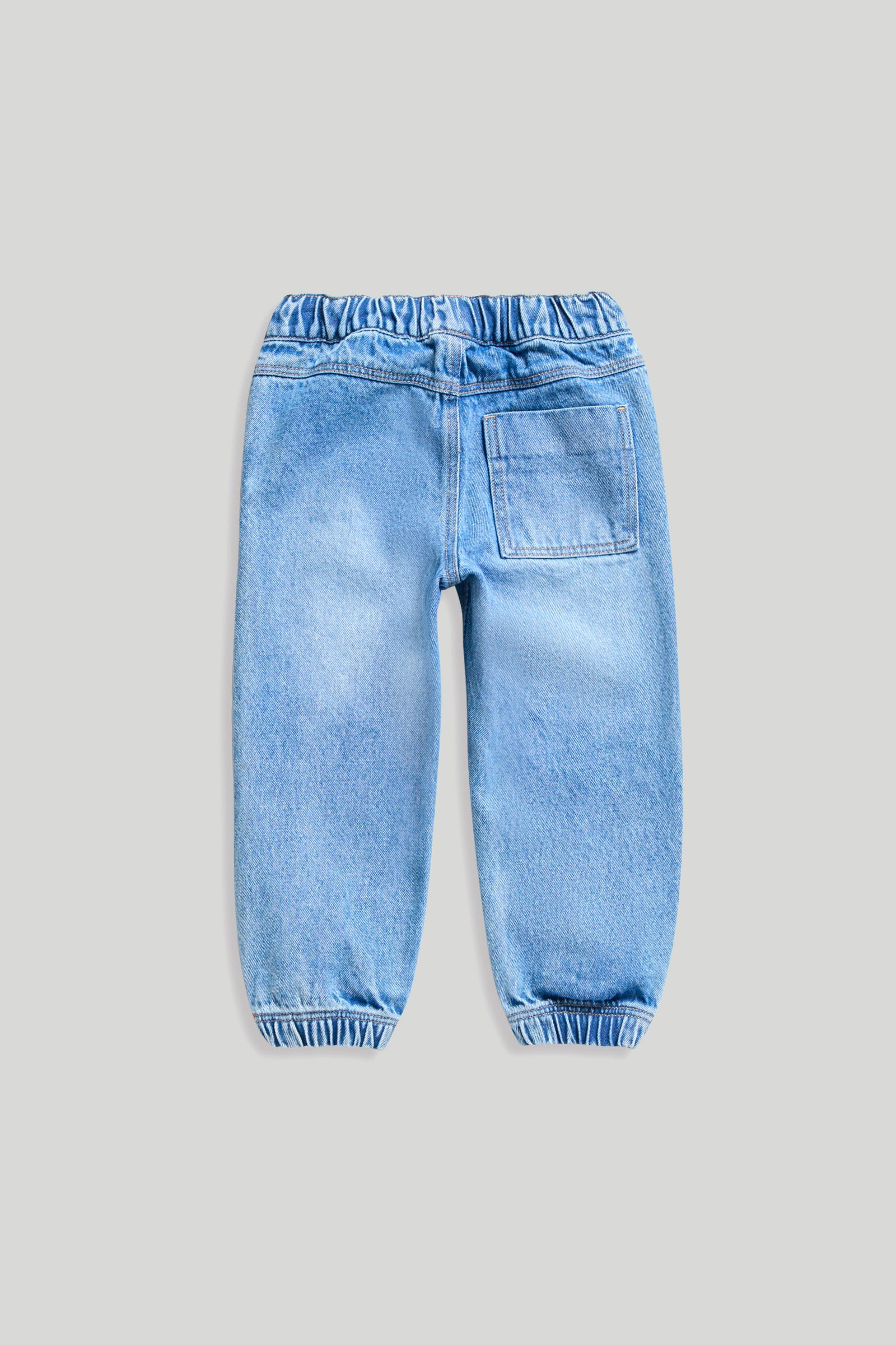 Boys Blue Cotton Jogger Fit Casual Denim Jeans