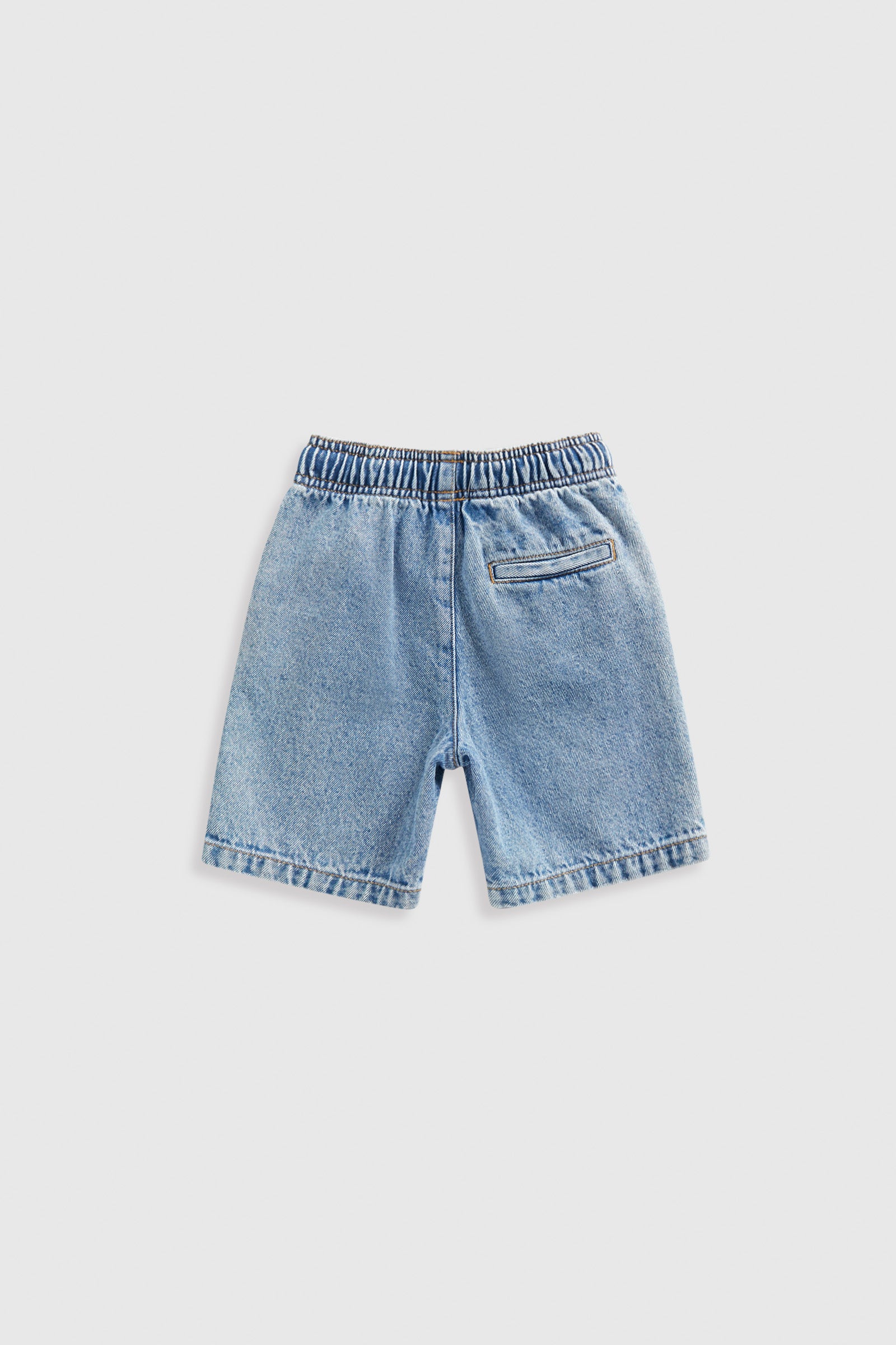 Boys Blue Cotton Pull-On Waist Denim Casual Shorts