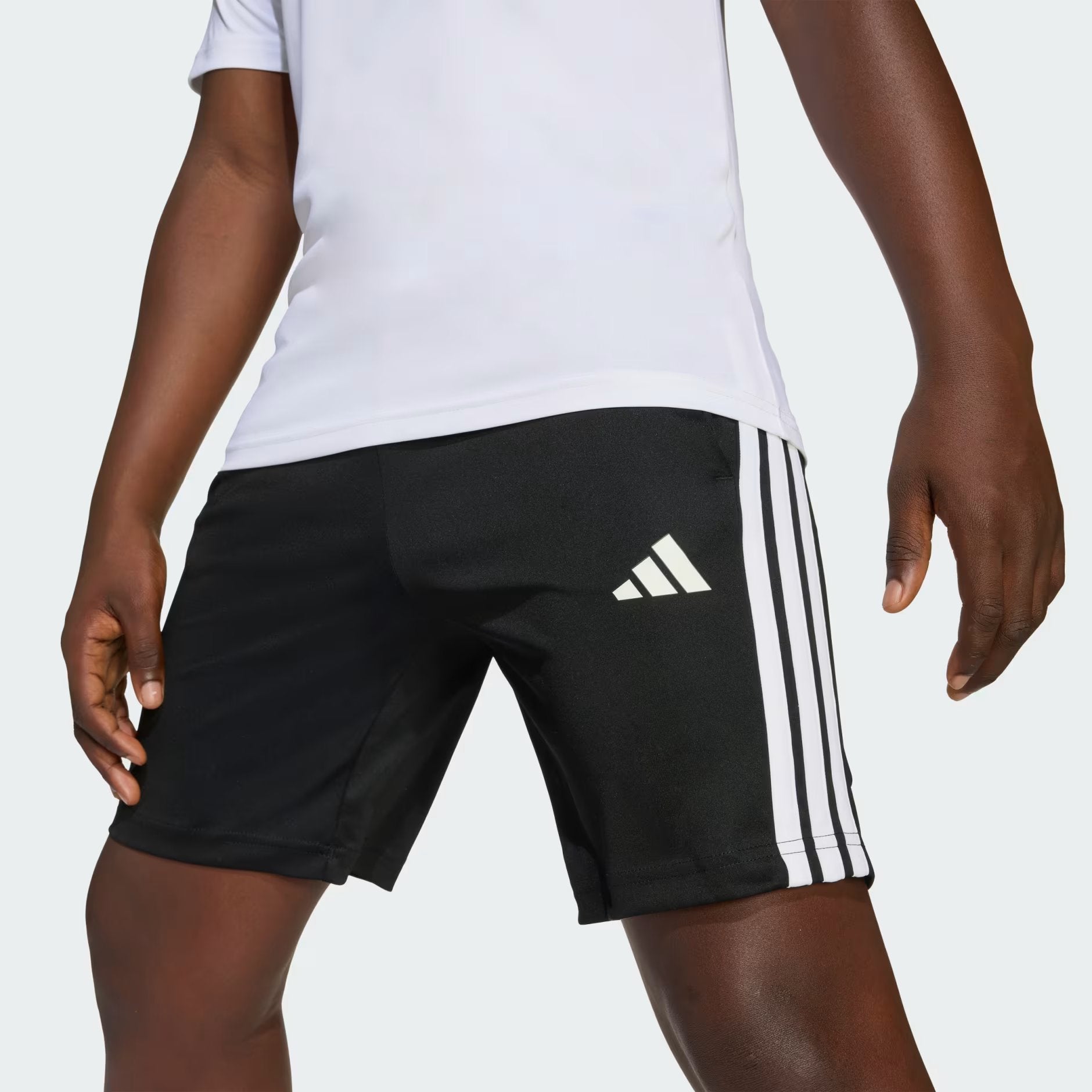 Boys White Striped Sports Set Relaxed Fit