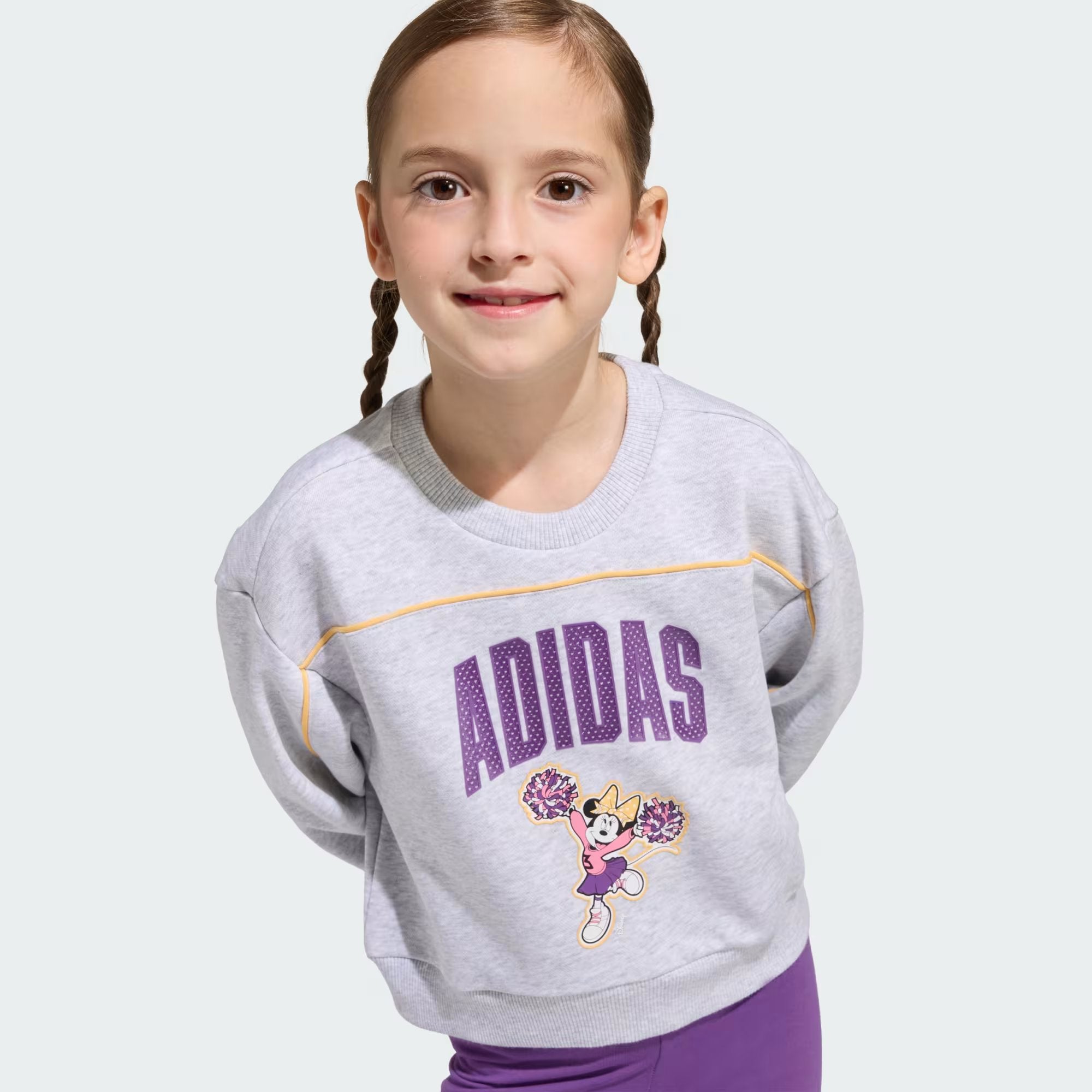 Girls Grey Printed Relaxed Fit Sports Tracksuit Set