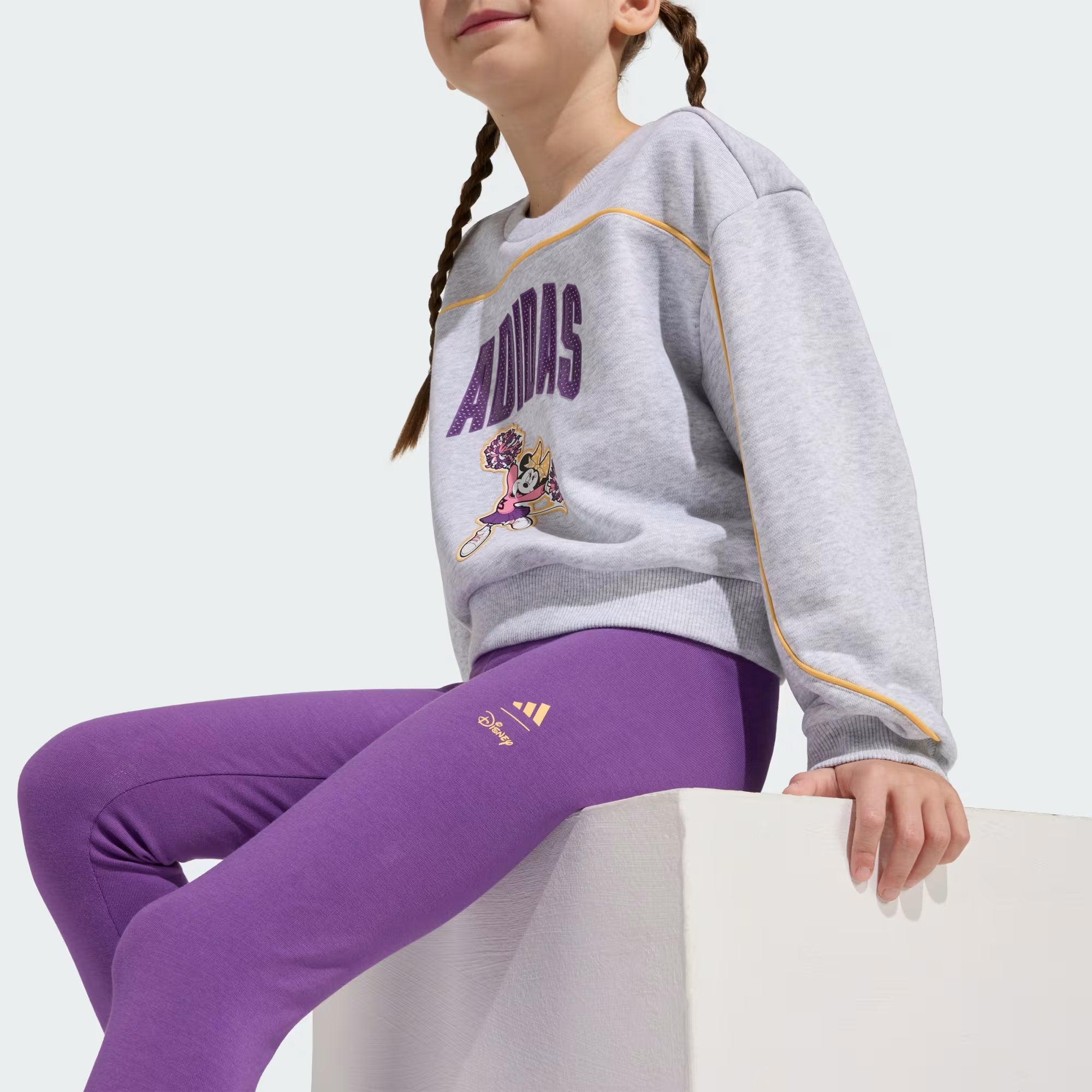 Girls Grey Printed Relaxed Fit Sports Tracksuit Set