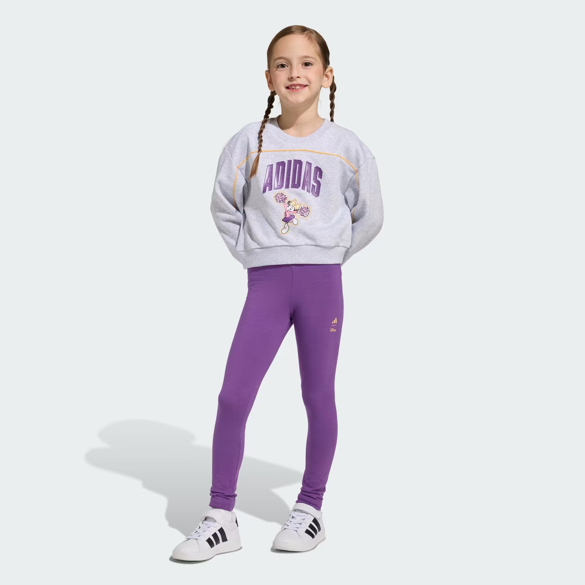 Girls Grey Printed Relaxed Fit Sports Tracksuit Set