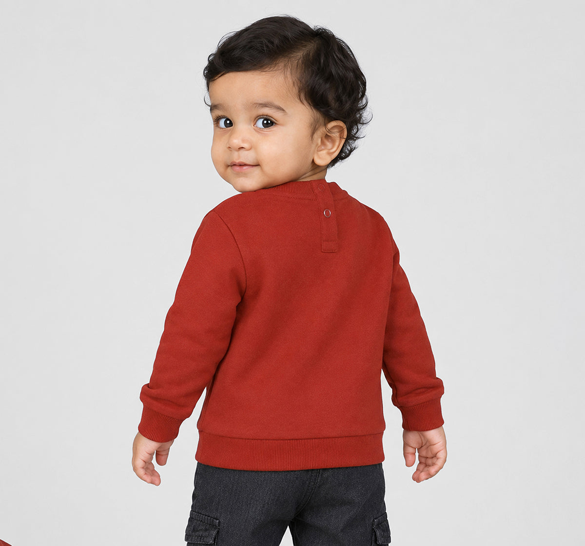 Sweatshirt with Print Maroon