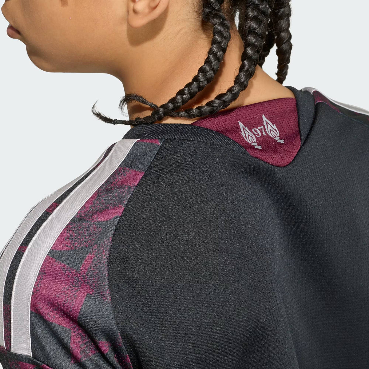 Adidas Recycled Polyester Printed Jersey Black Elite