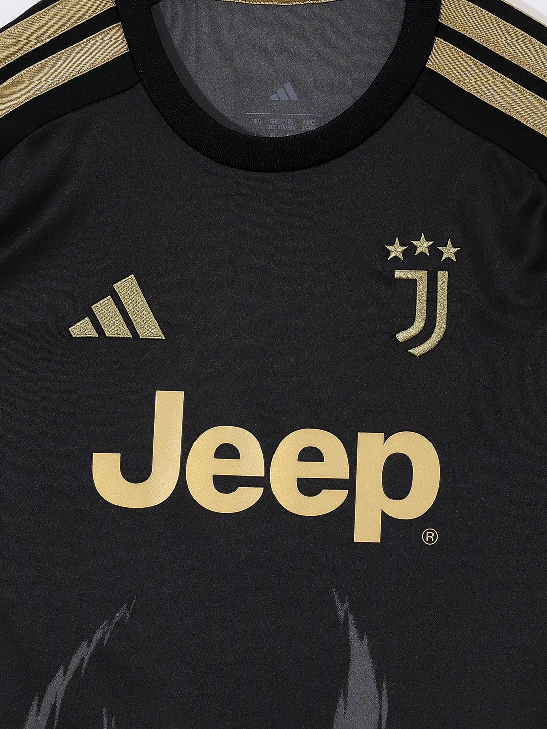 Adidas Recycled Polyester Printed Jersey Black Performance