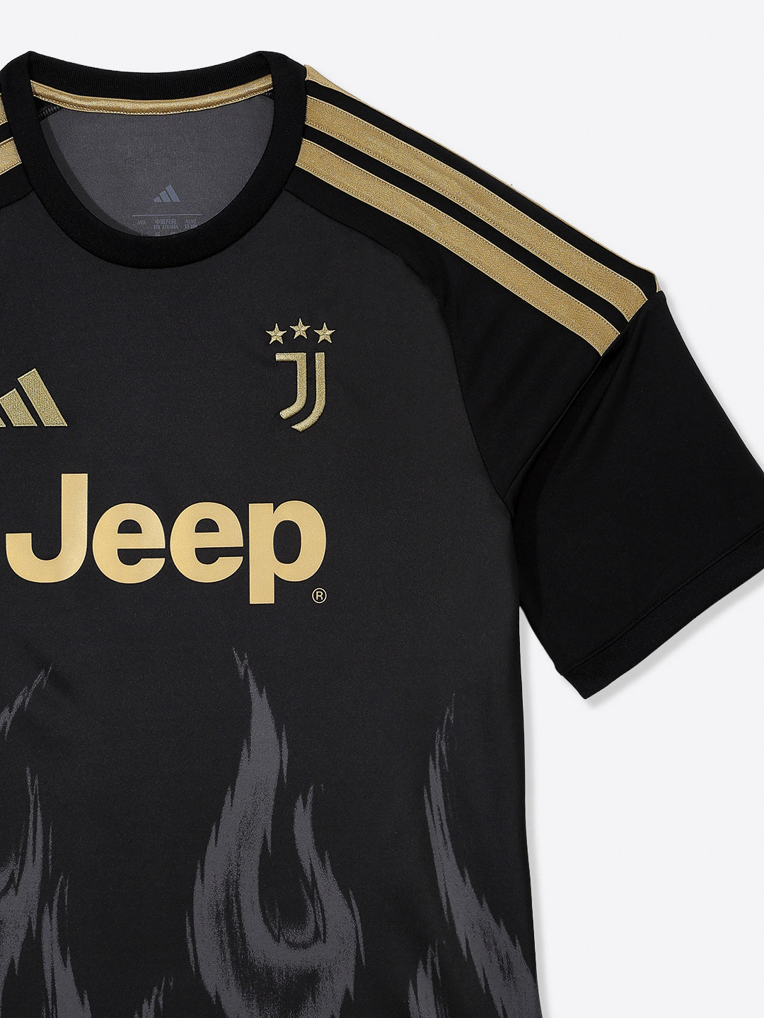 Adidas Recycled Polyester Printed Jersey Black Performance
