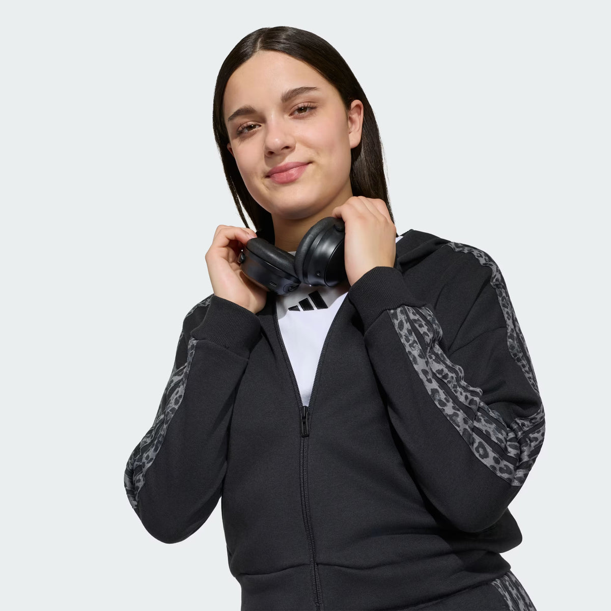 Adidas Seasonals Animal Full Zip Hoodie Black