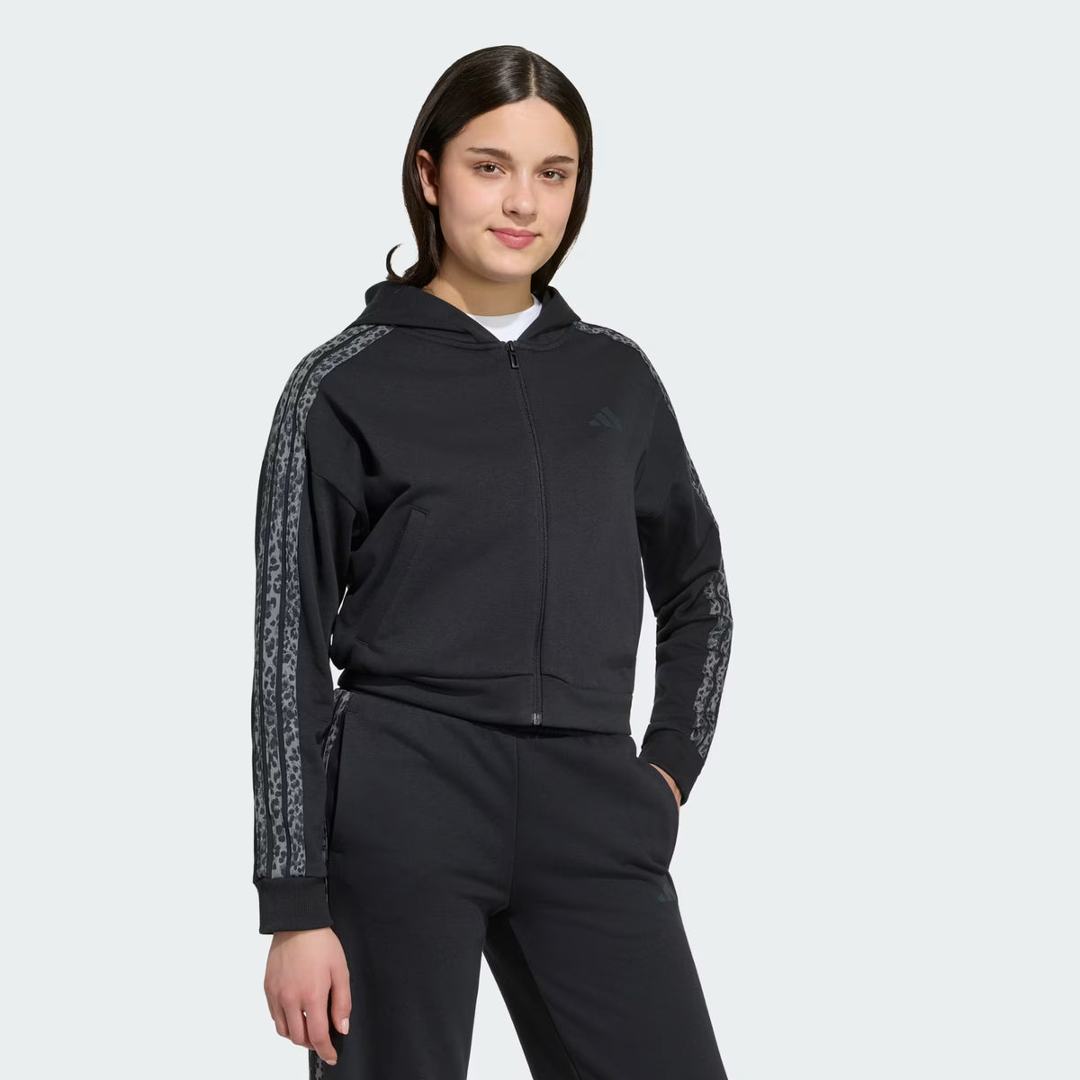 Adidas Seasonals Animal Full Zip Hoodie Black