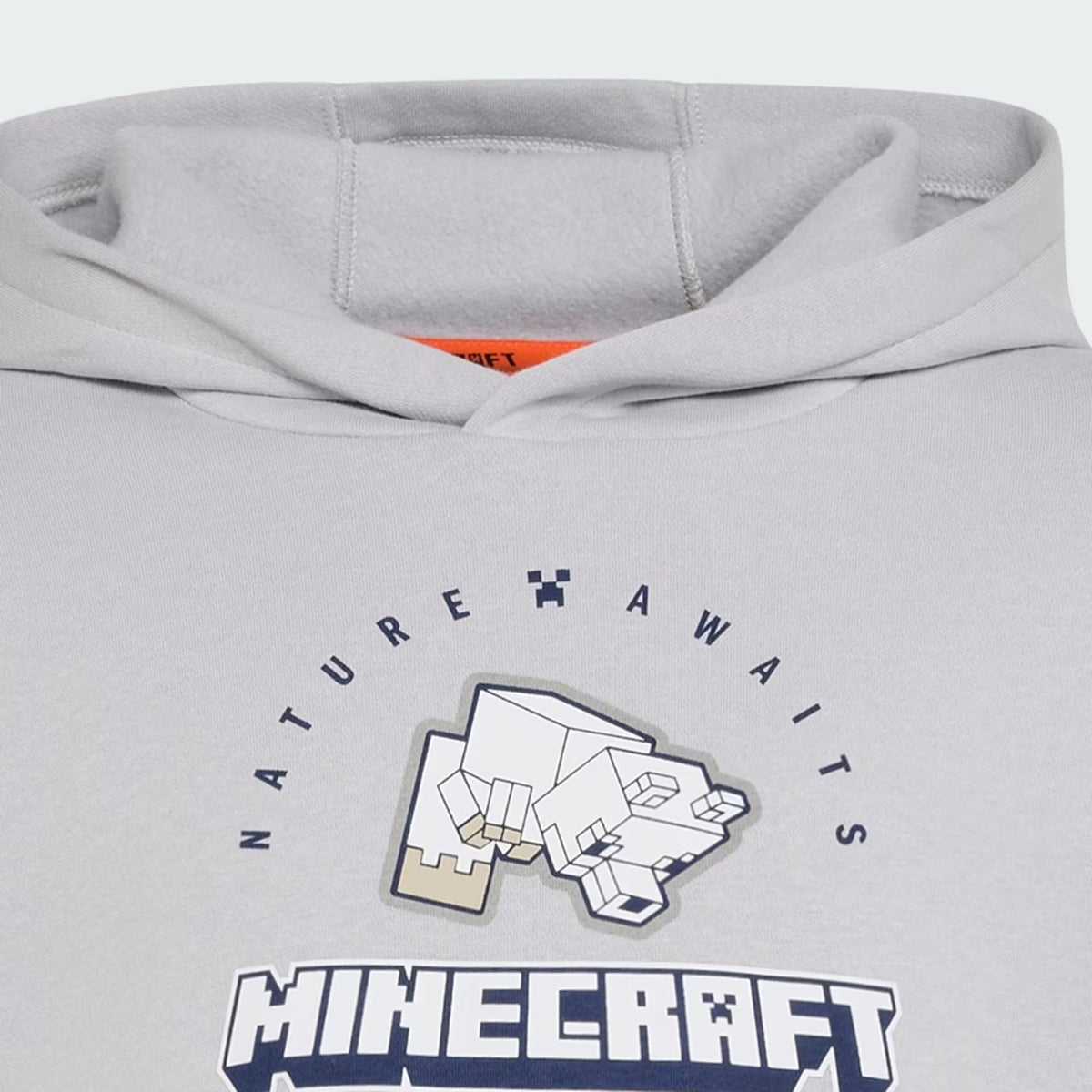 Adidas Cotton Blend Printed Hoodie Grey