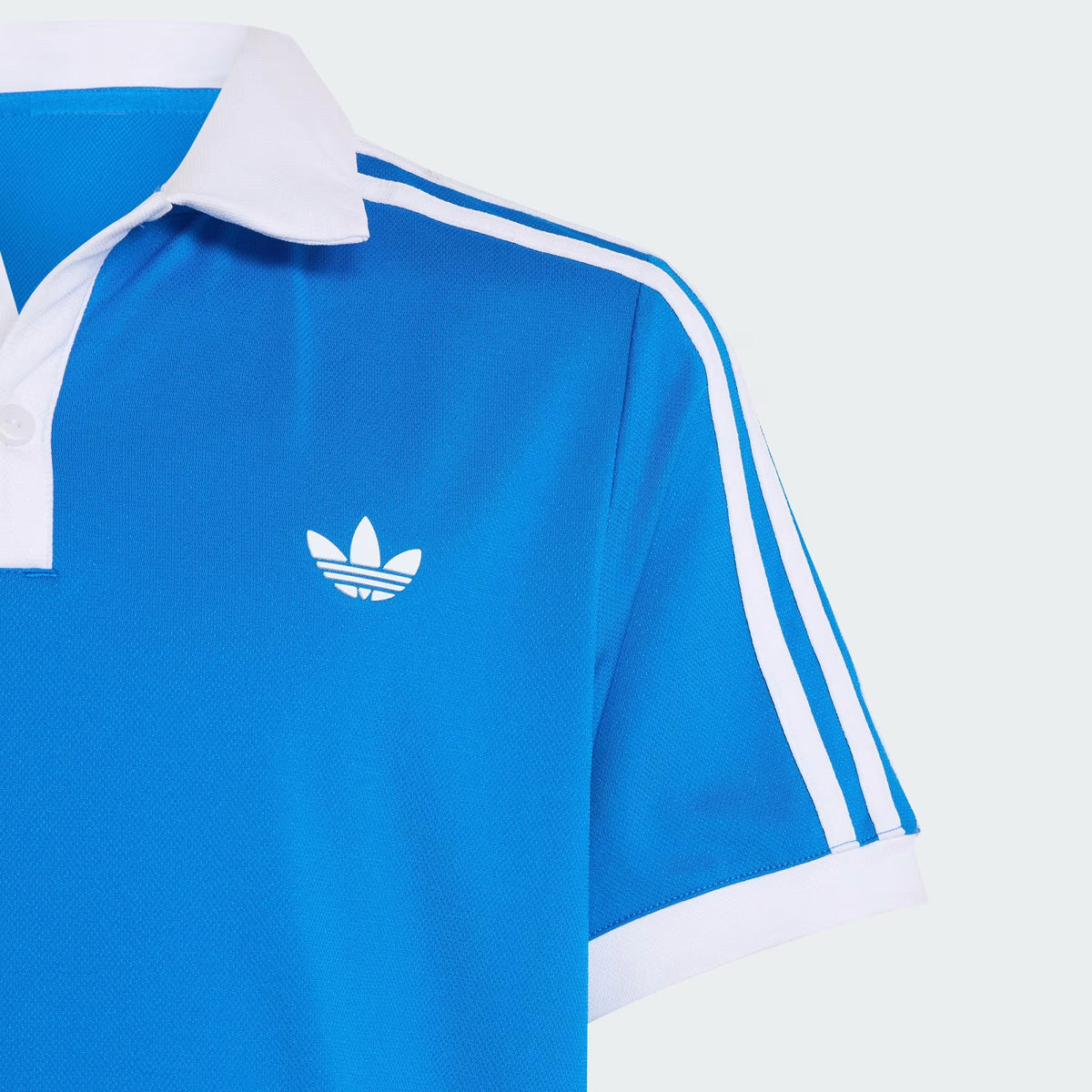 Adidas Recycled Polyester Printed Polo Shirt Blue