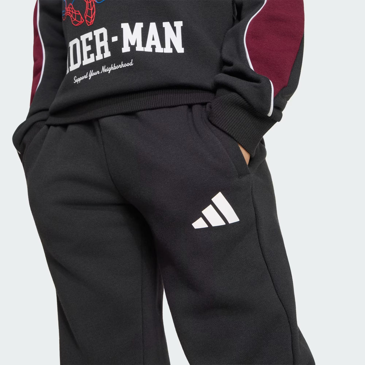 Adidas Marvel Spider-Man Jogger Black Cotton-Poly Blend