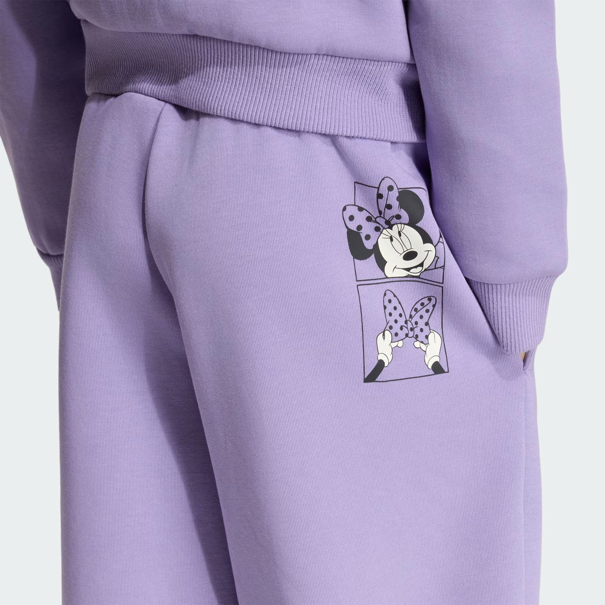 Adidas Cotton Blend Printed Track Pants Purple Classic