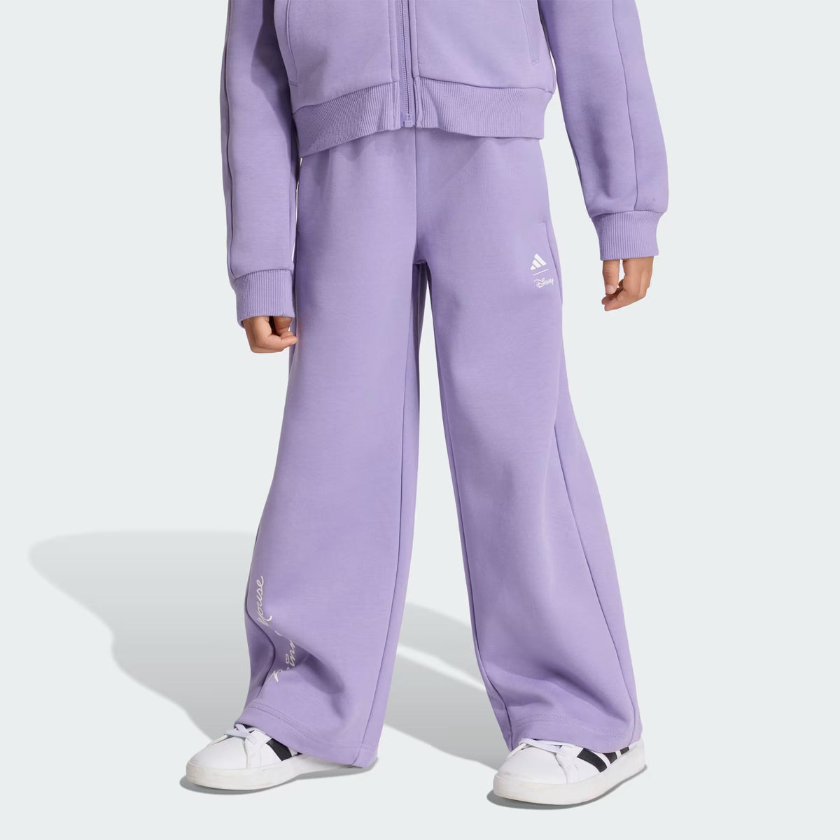 Adidas Cotton Blend Printed Track Pants Purple Classic