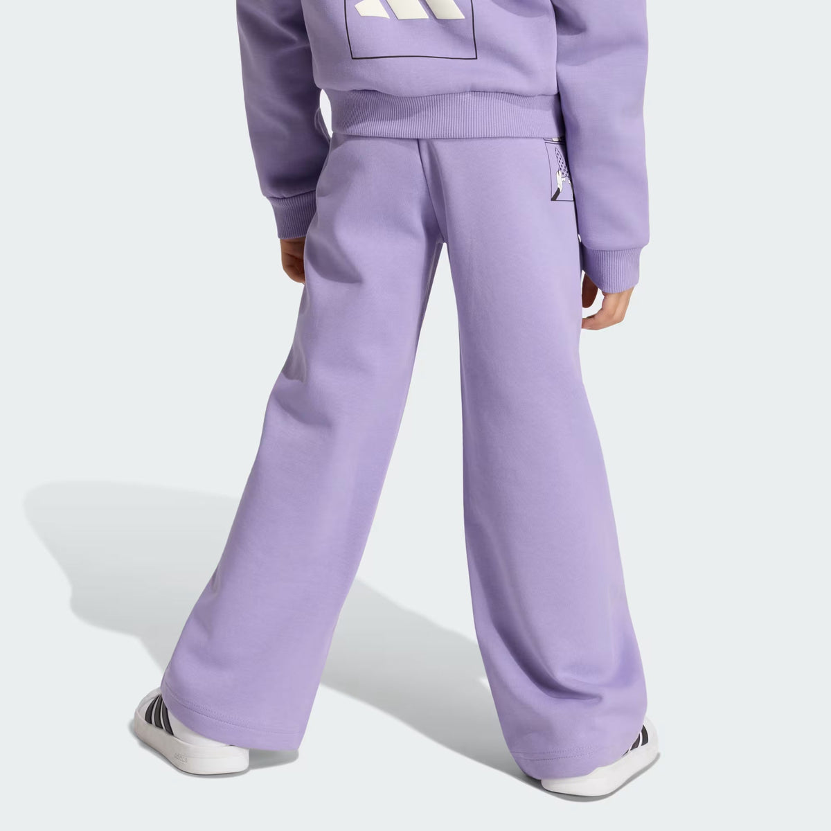 Adidas Cotton Blend Printed Track Pants Purple Classic