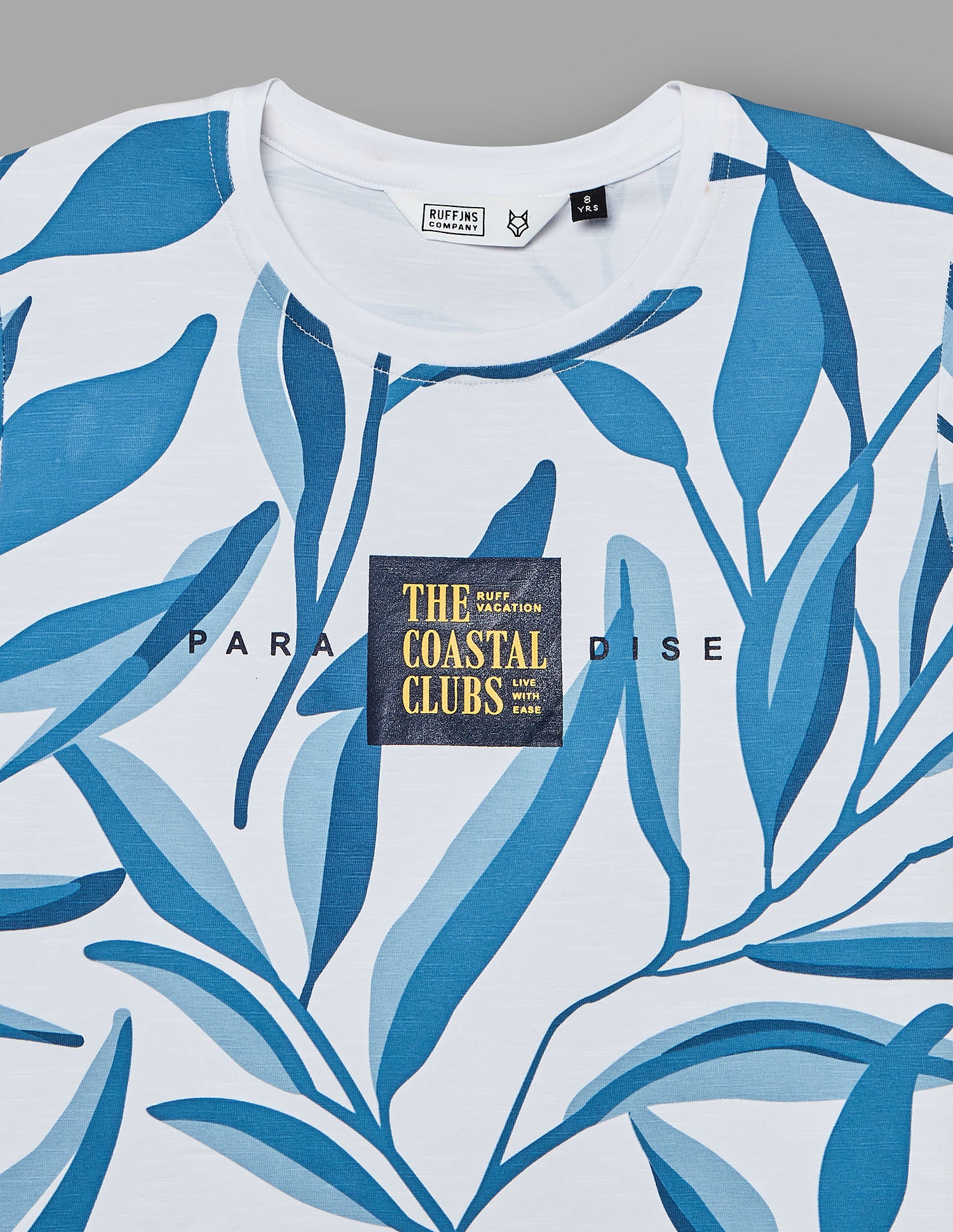 Boys Navy Cotton Stretch Printed Crew Neck T-Shirt