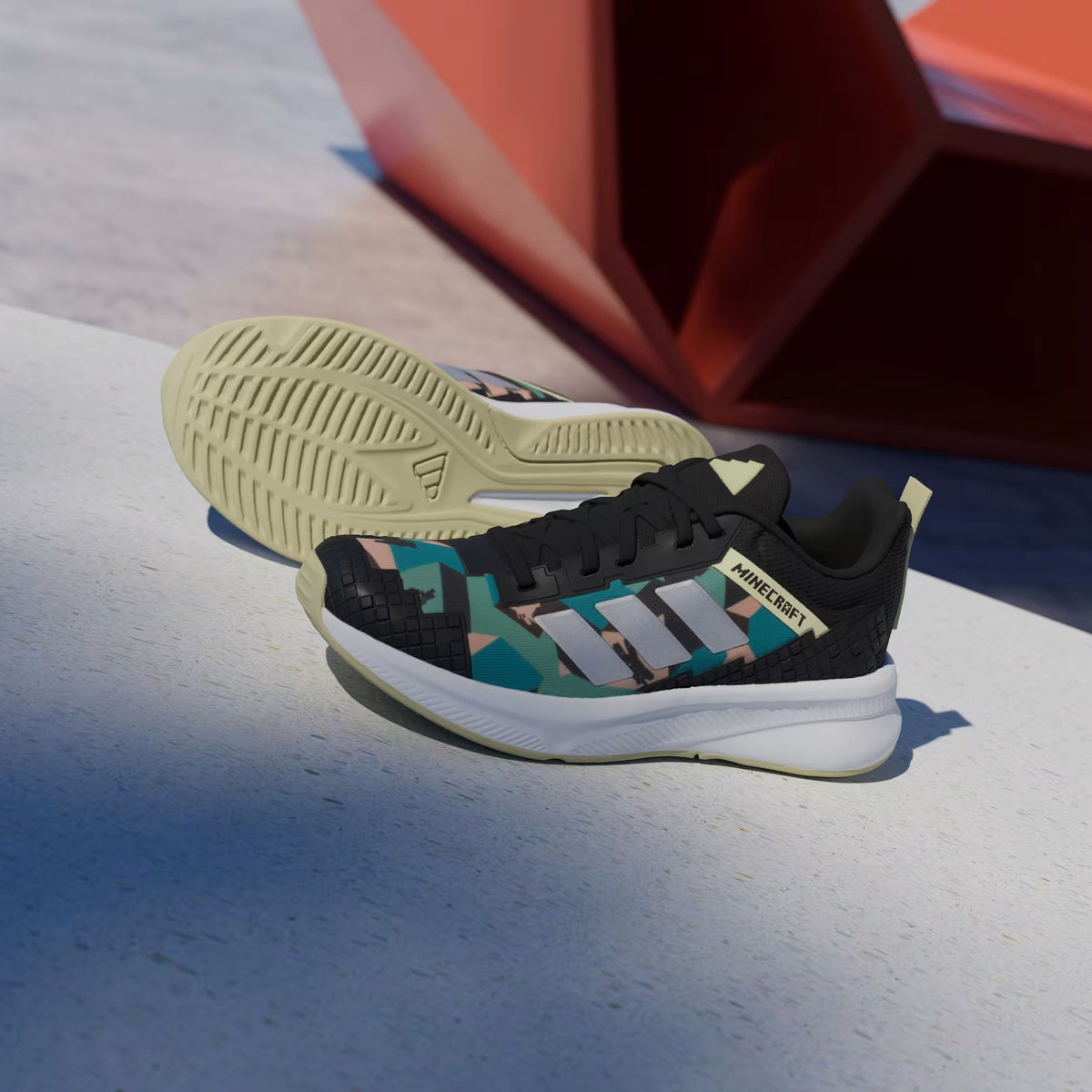 Adidas Fortarun Minecraft Synthetic Shoes Black