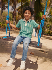 Boys Blue Loose Fit Mid Rise Denim Jeans