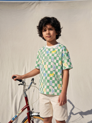 Boys White Cotton Core Shorts – Regular Fit