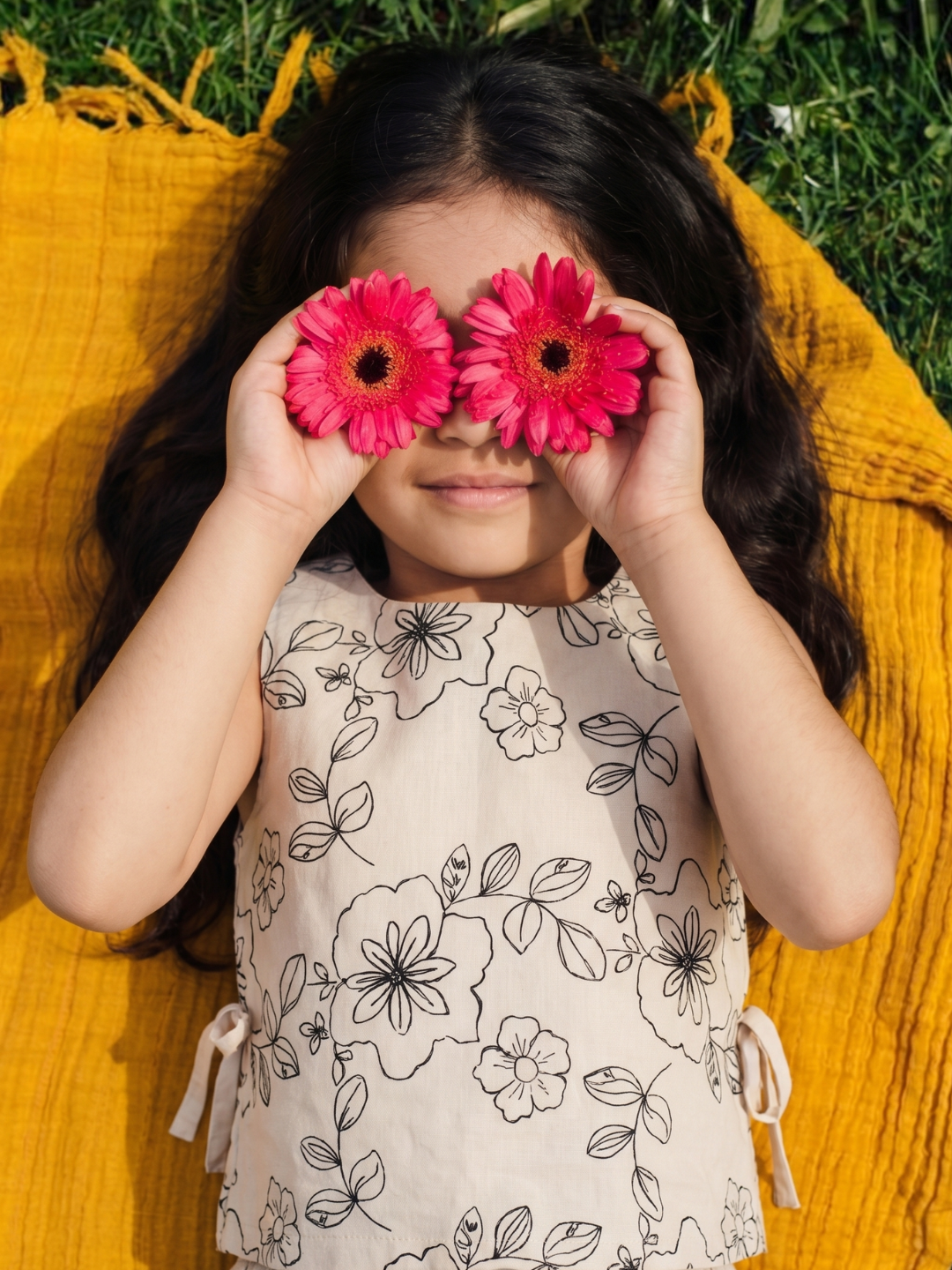 Girls Floral Embroidered Sleeveless Top