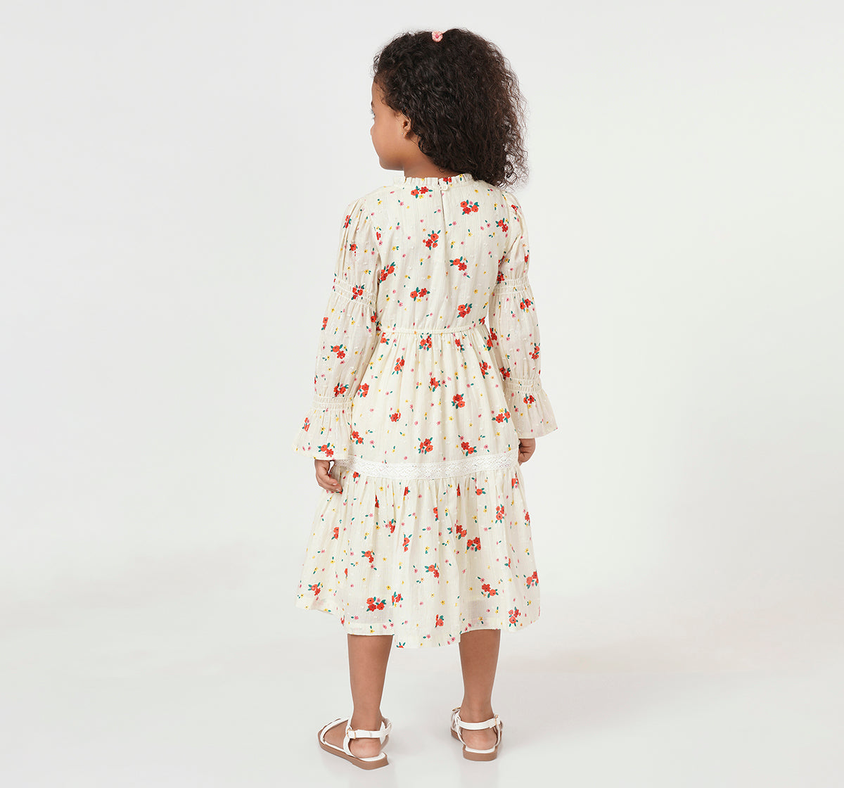 Dress with Ladder Lace Detail Multicolor
