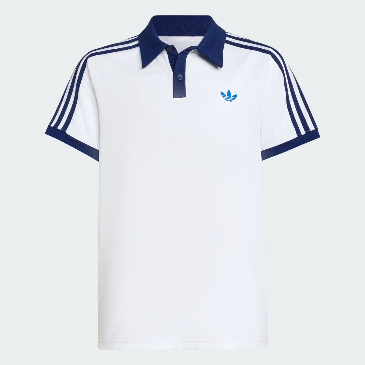 Adidas Recycled Polyester Printed Polo Shirt White