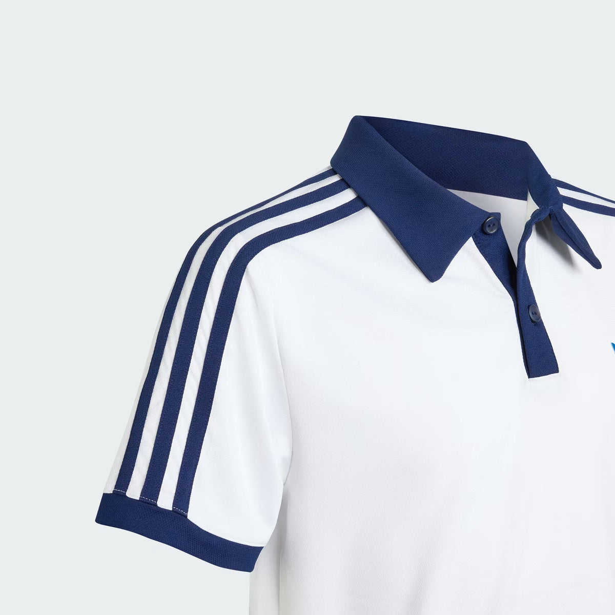 Adidas Recycled Polyester Printed Polo Shirt White