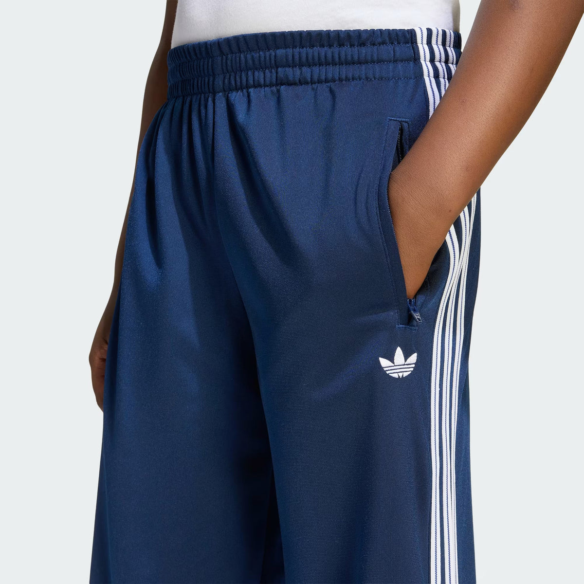Adidas Recycled Polyester Printed Loose Fit Track Pants Blue