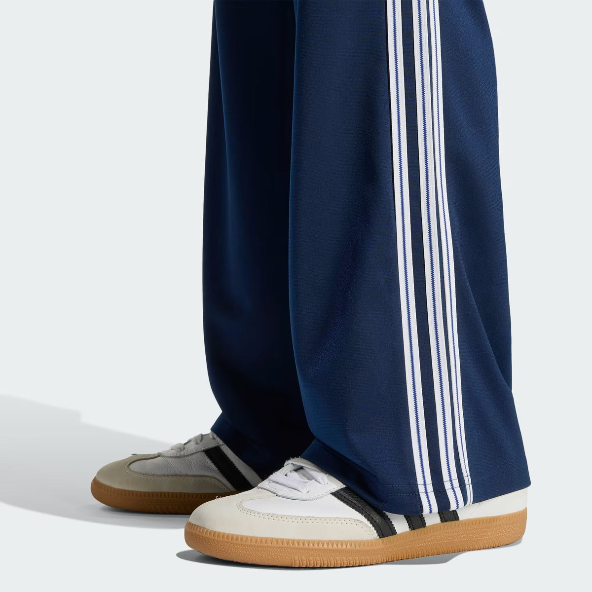 Adidas Recycled Polyester Printed Loose Fit Track Pants Blue