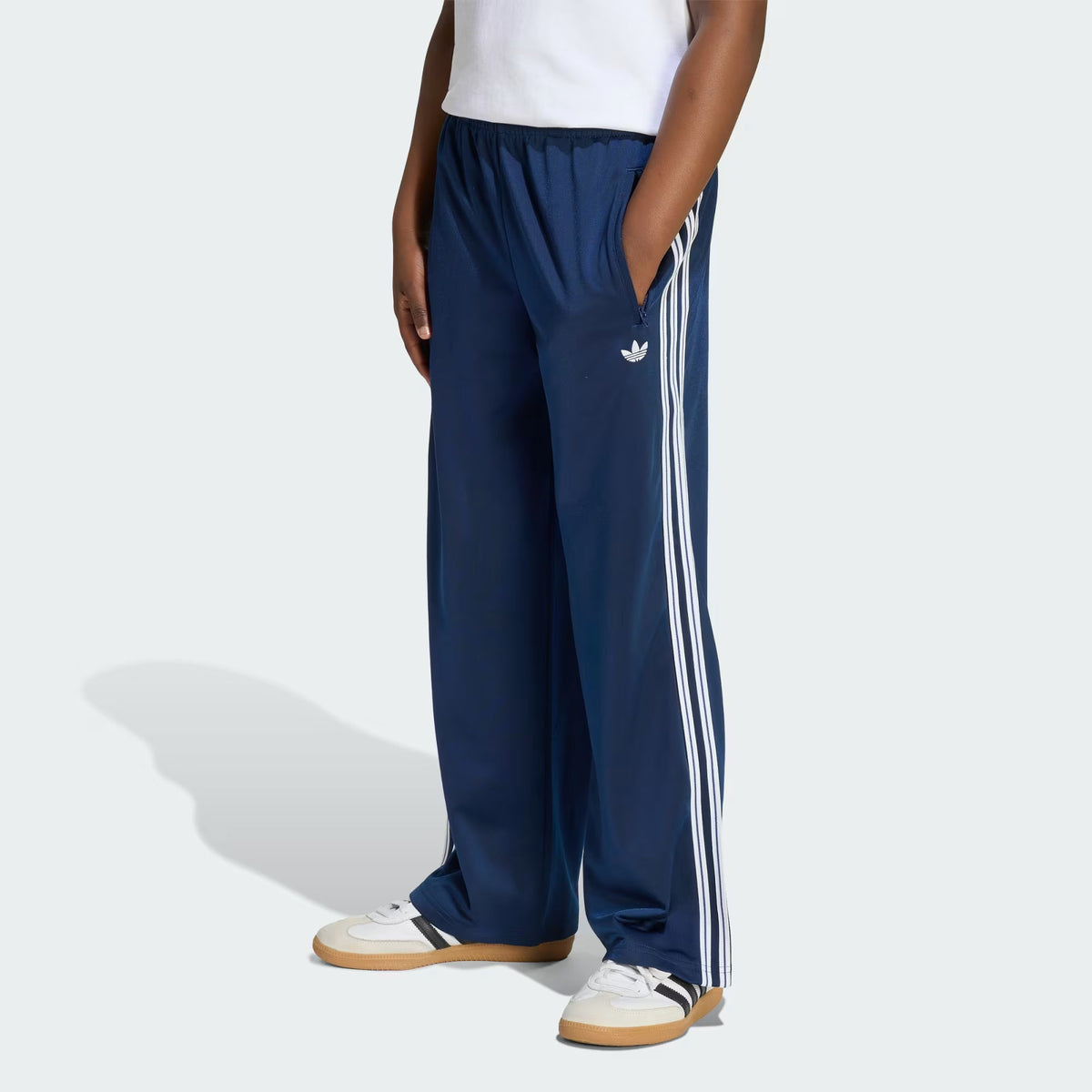 Adidas Recycled Polyester Printed Loose Fit Track Pants Blue