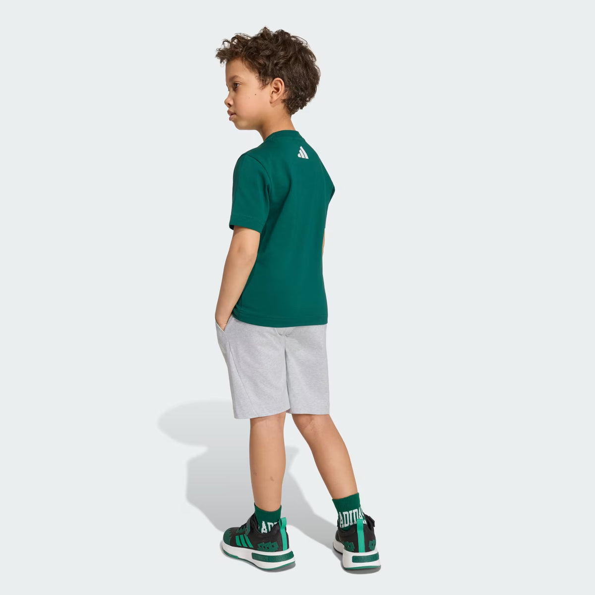 Adidas Cotton Printed Joggers Green