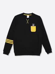 Adidas Cotton Printed Sweatshirt Black Essential