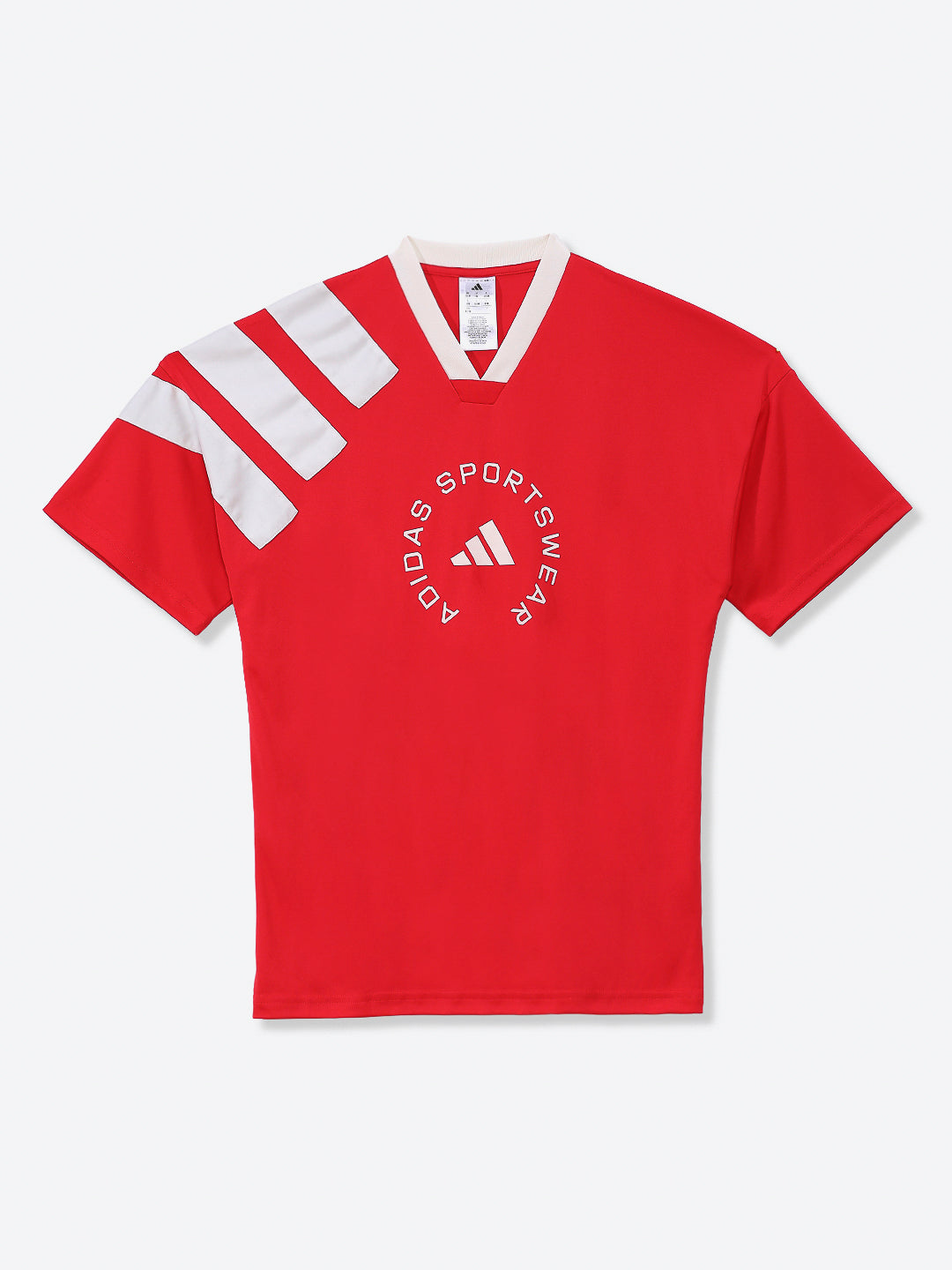 Adidas Cotton Printed T-Shirt Red