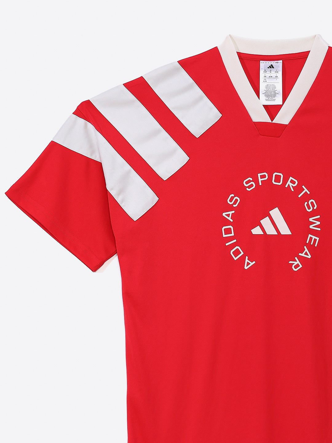 Adidas Cotton Printed T-Shirt Red