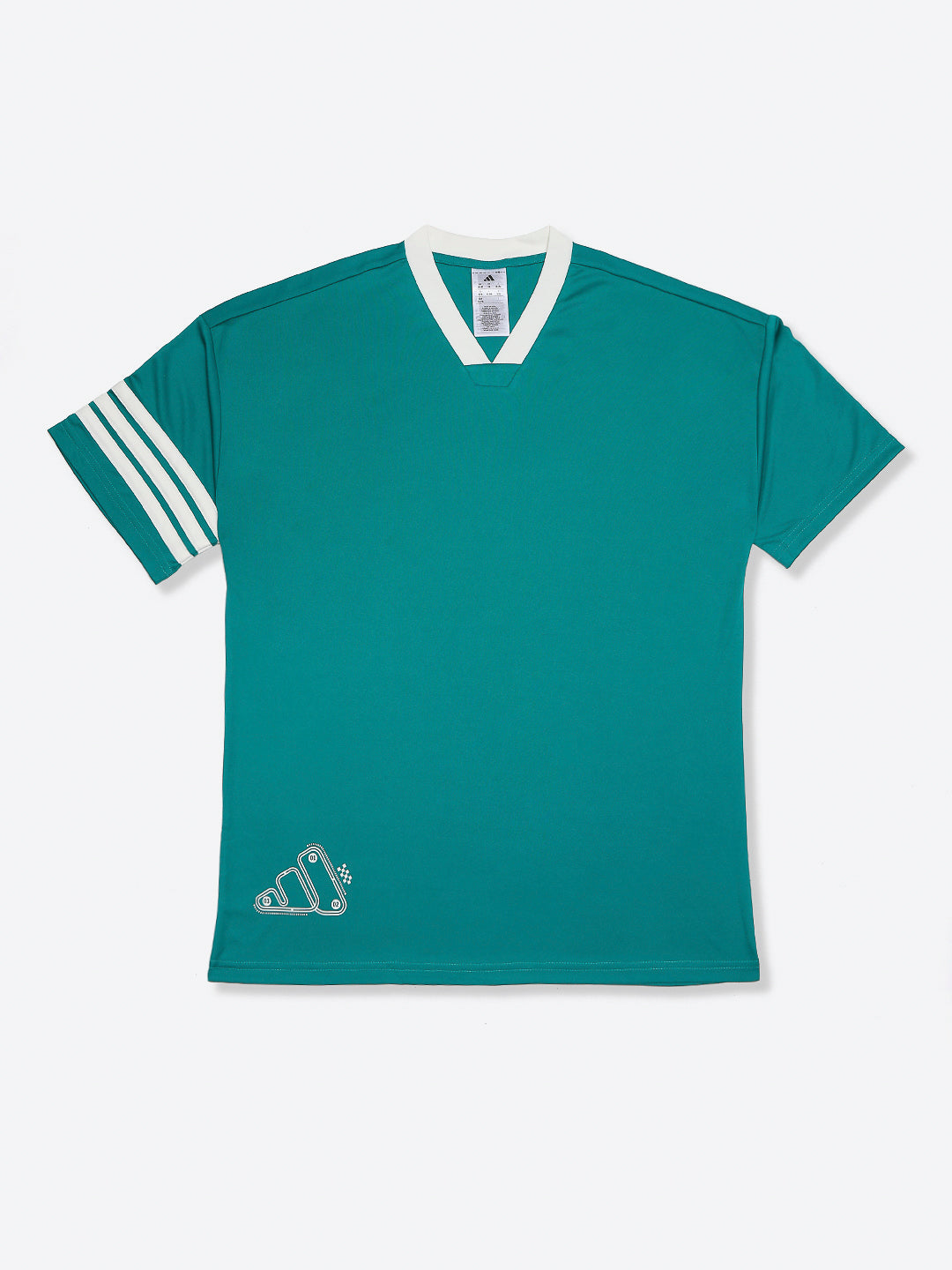 Adidas Recycled Polyester Stripes T-Shirt Green