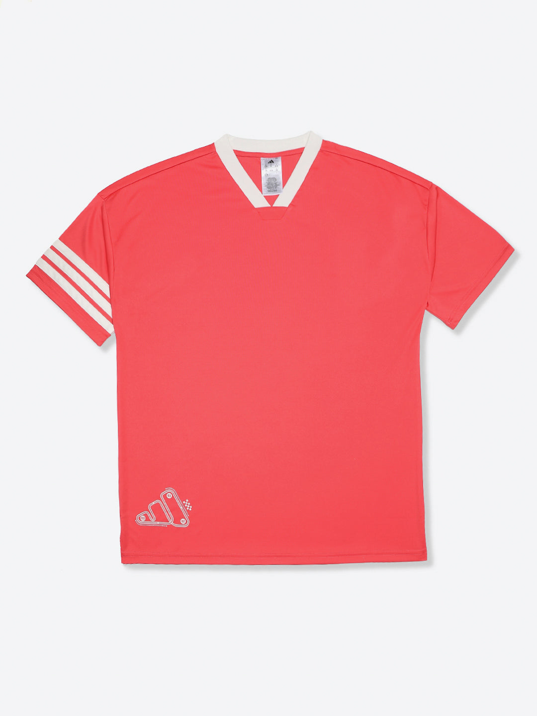 Adidas Recycled Polyester Stripes T-Shirt Pink