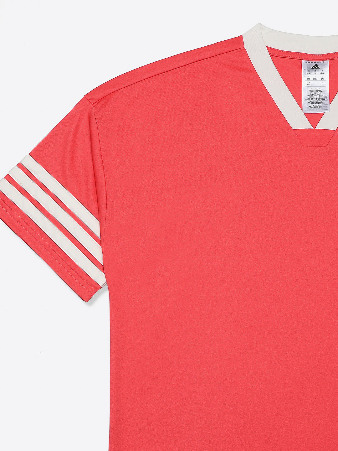 Adidas Recycled Polyester Stripes T-Shirt Pink