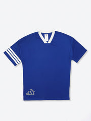 Adidas Recycled Polyester Stripes T-Shirt Blue