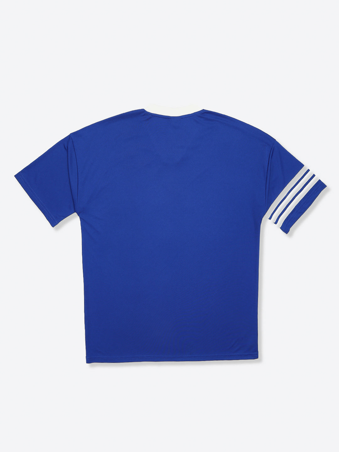 Adidas Recycled Polyester Stripes T-Shirt Blue