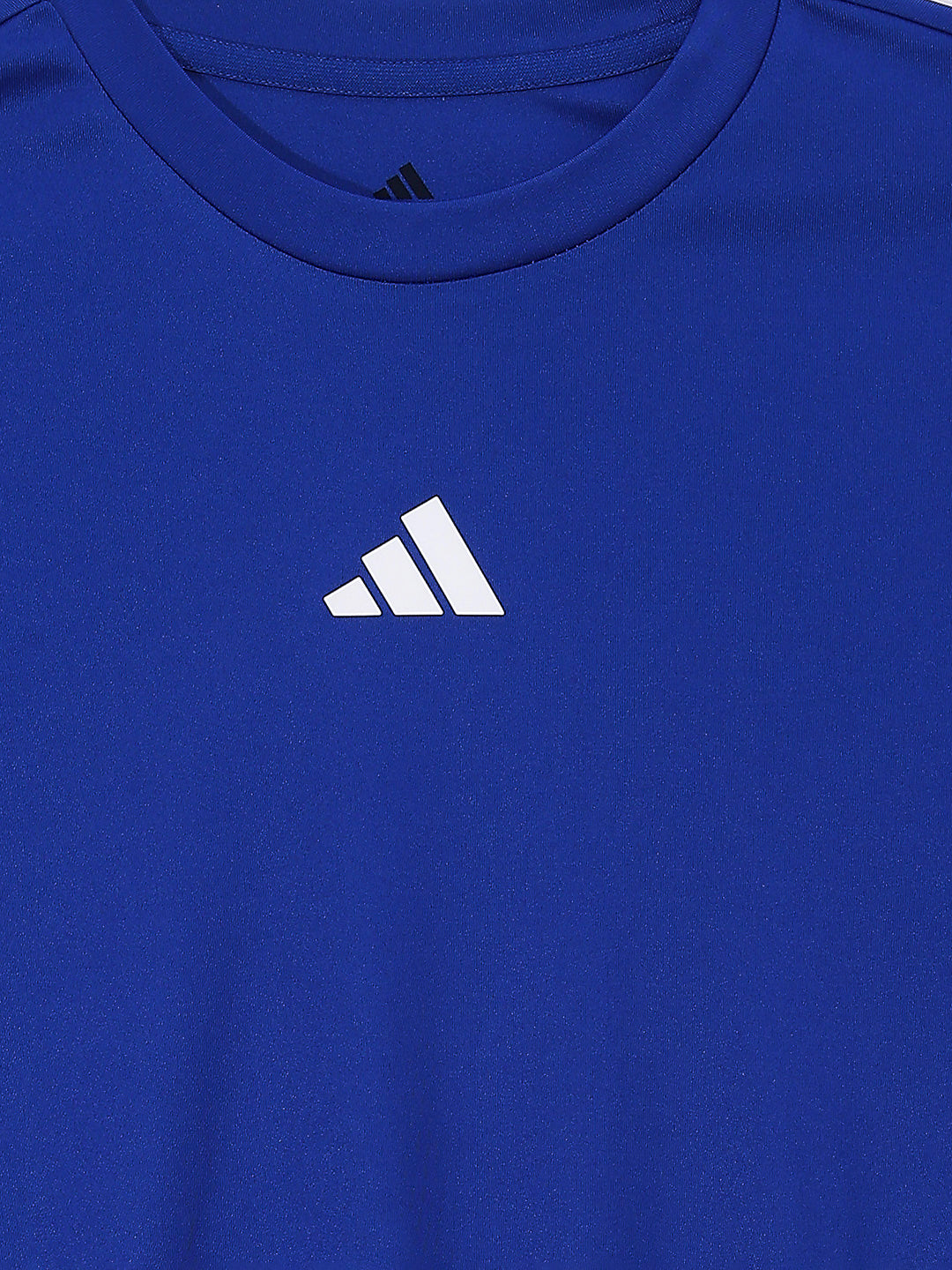 Adidas Recycled Polyester Printed T-Shirt Blue Performance
