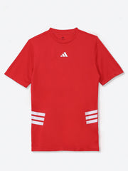 Adidas Recycled Polyester Printed T-Shirt Red