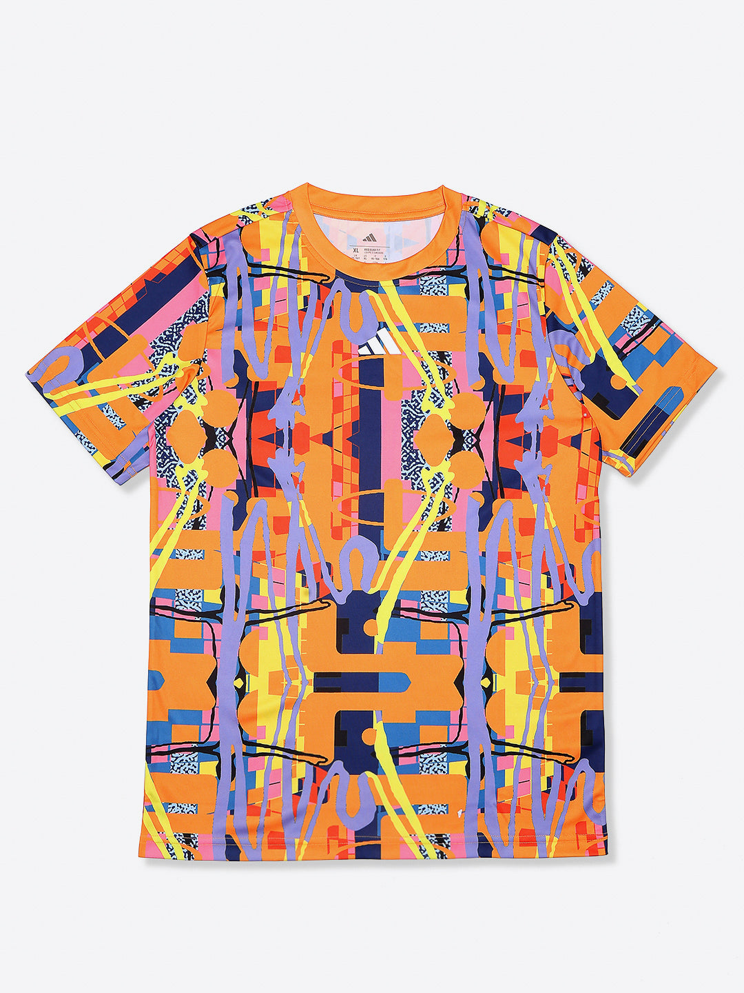 Adidas Recycled Polyester Printed T-Shirt Orange