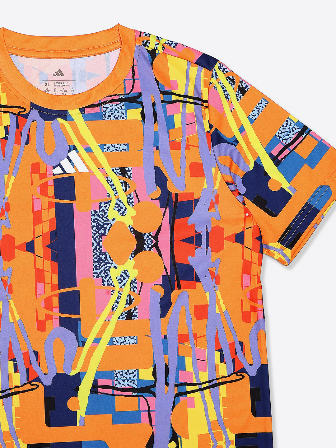 Adidas Recycled Polyester Printed T-Shirt Orange