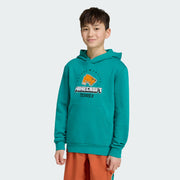Adidas Cotton Blend Printed Hoodie Green