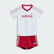 Adidas Pinstripes Sprinter Short Tee Set White