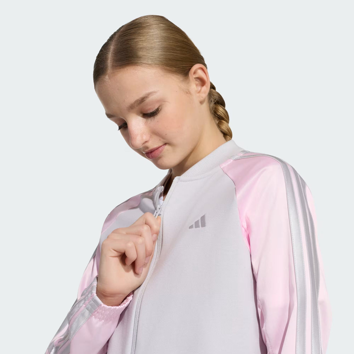 Adidas Cotton Blend Printed Tracksuit Grey